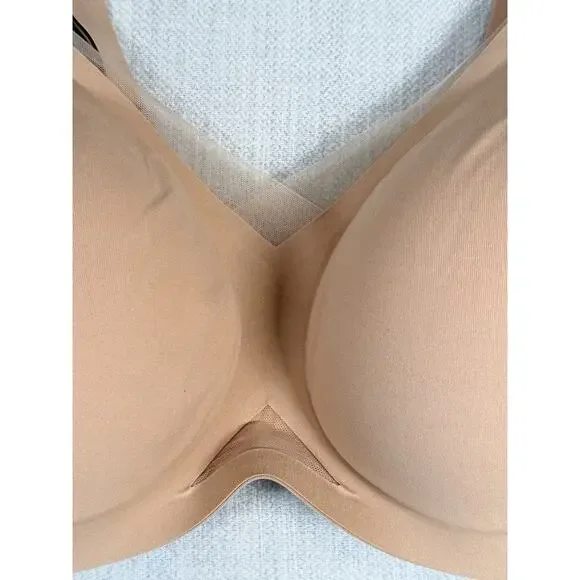 Honey Love CrossOver Wireless Bra Sand Size Large 36D/DD - Picture 3 of 5
